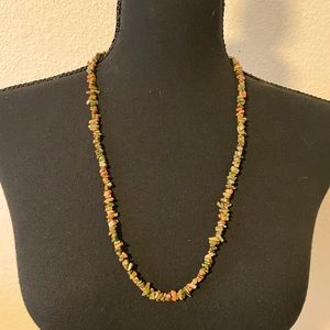 Green stone necklace
